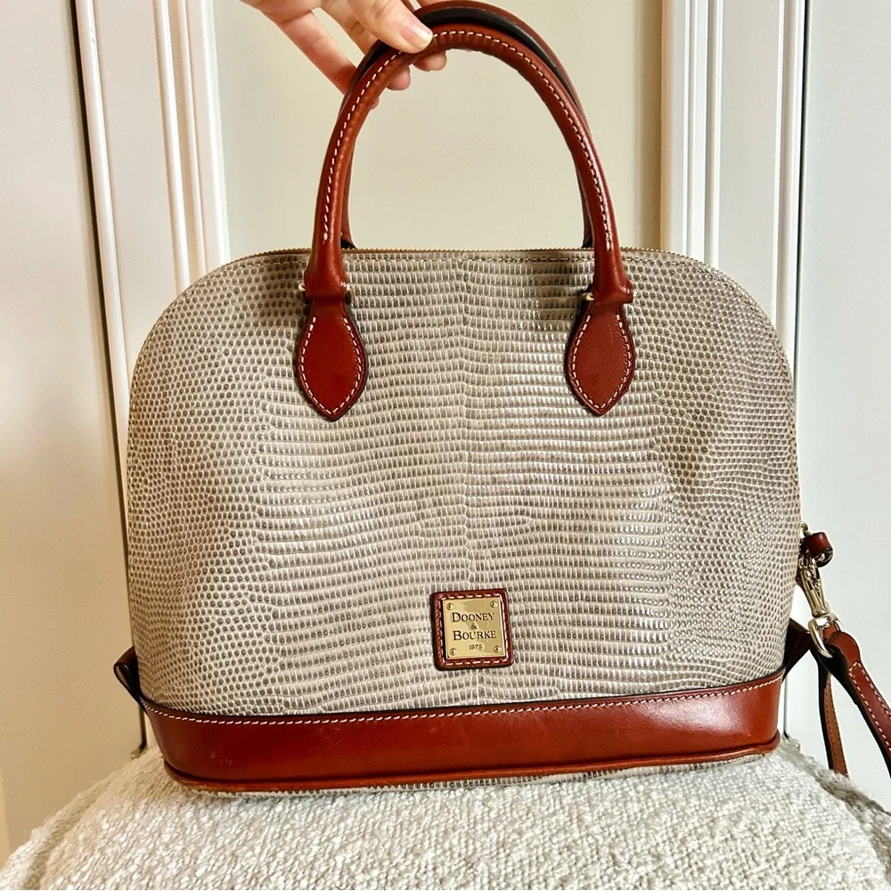 dooney & bourke zip top satchel - Picture 2 of 12